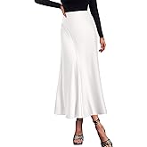 KIRUNDO Women Spring Summer Satin Maxi Skirt 2026 Trendy High Waisted Wedding Cocktail Party Work Silk A-Line Formal Skirts