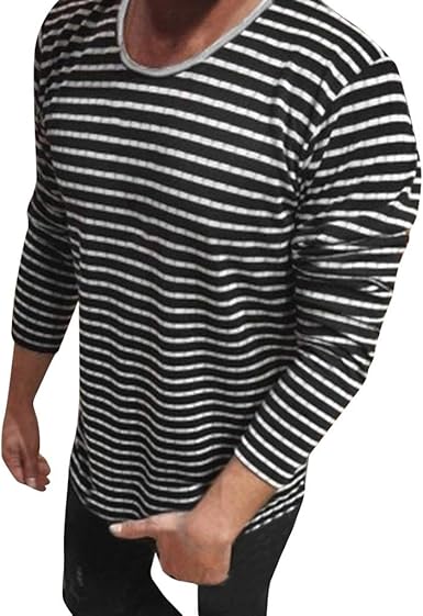t shirt manche longue rayé homme