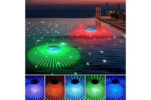 PUGWOY Solar Floating Pool Lights,Pool Lights That Float with RGB Color Changing Pool Floating Light,Outdoor Waterproof Swimming Pool Accessories for Pool,Pond,Hot Tub,Garden,Party Decoretion (2, RGB)