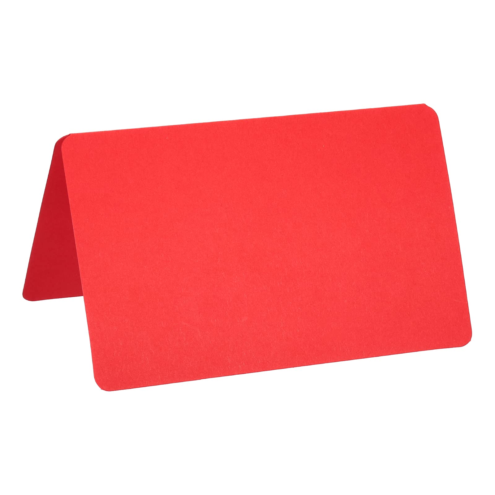 PATIKIL Greeting Cards,100Pcs Favor Decor Foldable Blank Card for Wedding, Party, DIY Decoration, Table Name Place Cards, Red Card Paper