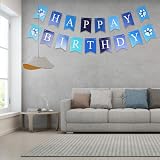 WOVTE Dog Birthday Set Hat Bandana Bow Tie Banner Blue Flags Birthday view 7