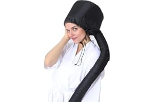 Bonnet Hooded Hair Dryer Attachment, Large Adjustable Deep Conditioning Cap, Upgraded Drying Heat Cap with Elastic Strap for 