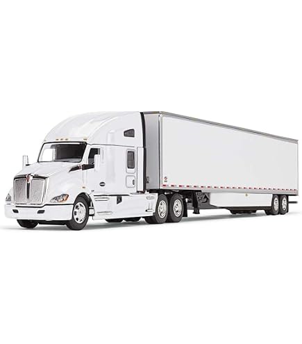 Mack Anthem Sleeper Cab White with 16m Trailer 1/64 Diecast Model