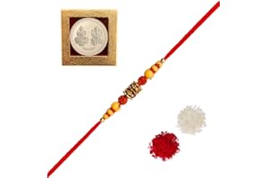 Amba Handicraft Rakhi/Rakhi for Brother/Rudraksha Rakhi/Send rakhi to USA/Rakhi for Brother with Gift Set/Rakhi Bracelet/rakhi for brother and bhabhi/Rakhi Set