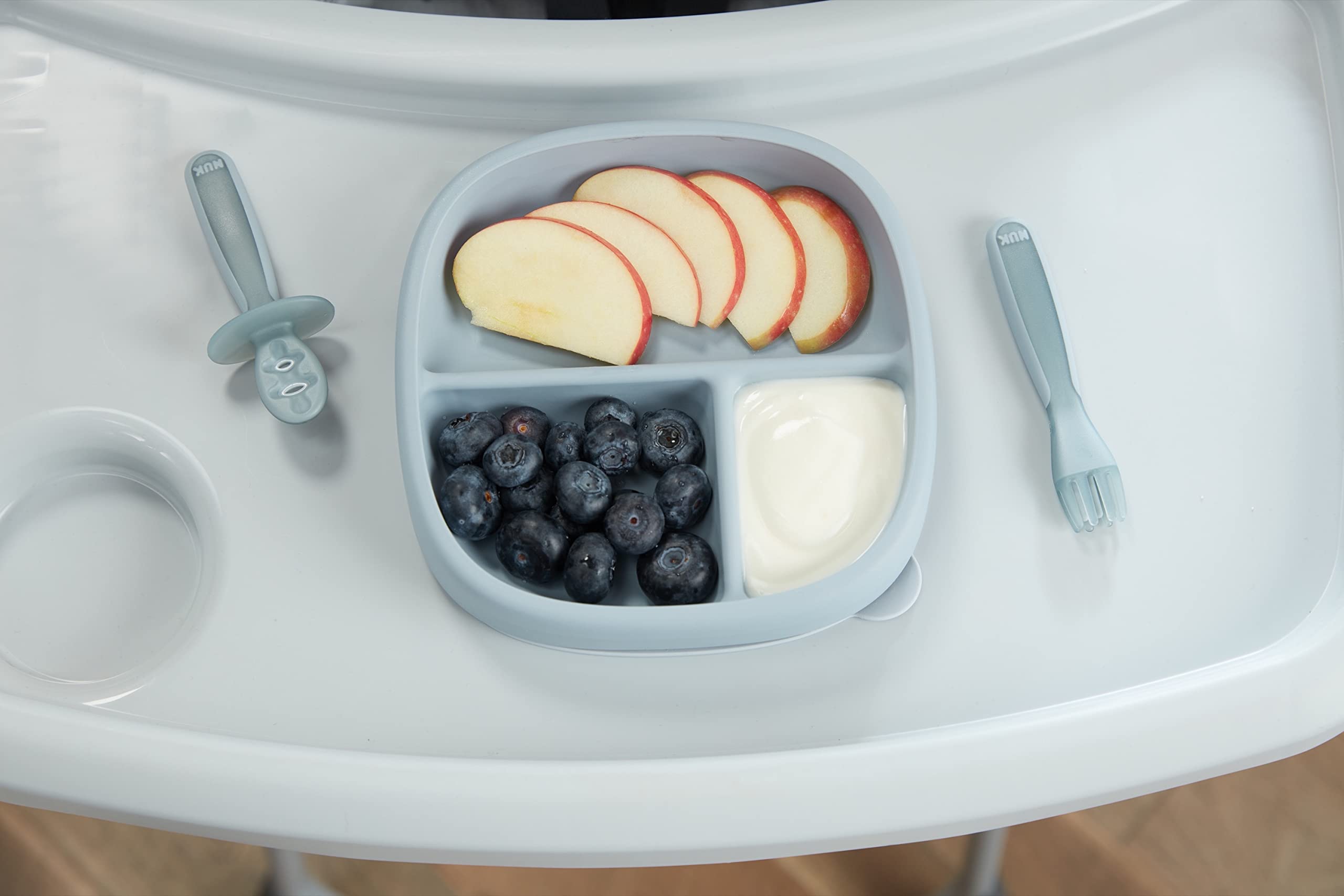 NUK for Nature Suction Plate and Lid, Leak-Proof Lid, Microwave, Freezer, & Top Rack Dishwasher Safe, BPA & Latex-Free, Pack of 1