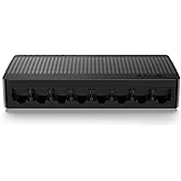 Tenda SG108, 8 Port Gigabit Switch, Unmanaged Home Ethernet Switch, Office Ethernet Splitter, Plug & Play, Plastic Case, Desk