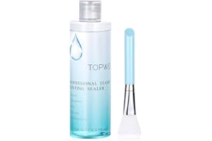 Large Diamond Painting Sealer, Topwey 250ML Diamond Art Glue with Silicone Applicator Helps Retain Your Diamond Permanent Hold & Shine Effect for Diamond Art Coasters, Puzzles ( 8.8 Fl Oz )