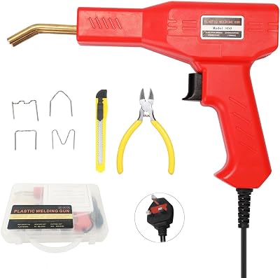 Hniuyun 50W Plastic Welder Kit 200 Staples Car Bumper Crack Repair UK Plug