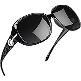 Joopin Big Womens Sunglasses Polarized Trendy Sun Glasses Large Rectangle UV Protection Rhinestone Sunnies