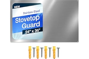 24" x 36" Reversible Metal Backsplash Matching screws | Compatible with Broan-NuTone SP3004 - Ultra Flat and Flushed Metal Pa
