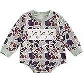 Pudcoco Duck Hunting Baby Clothes Infant Baby Boys Girls Camoflage Embroidered Mallard Duck Sweatshirt Romper