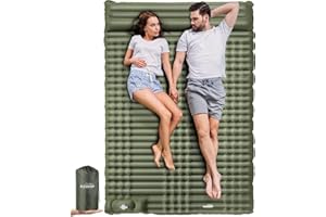 Camping Sleeping Pad-Elegear 4inchUltra-Thick Double Inflating Mattress Camping Waterproof, Air Sleep Mat with Carry Bag Buil