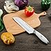 Godmorn Santoku Knife 7 inches Kitchen Knife German Stainless Steel Sharp Blade Utility Chopping Knife Kitchen Knife with ABS Ergonomic Handle Perfect Home Kitchen for Slicing, Dicing, and Mincing
