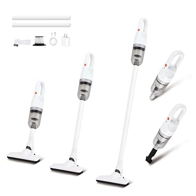 TROURAY Handheld Vacuum Cleaner,Ultra-Lightweight Mini Portable Vacuums for Home, 6 in 1 Stick Vac Cleaners for Car,Pet Hair(White Cordless)