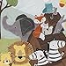 Lambs & Ivy Two of A Kind Noah's Ark Animals 4 Piece Crib Bedding Set, Blue/Gray