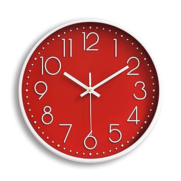 Amazon Com Florlife Kitchen Wall Clocks Retro Vintage Style Non