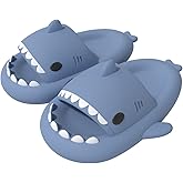 ChayChax Boys Girl Cloud Shark Slides Non-Slip Novelty Open Toe Sandals Extremely Comfy Cushioned Thick Sole Cute Cartoon Shower Slippers Indoor & Outdoor