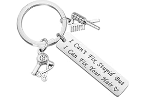 TGBJE Hairdresser Jewelry I Can’t Fix Stupid But I Can Fix Your Hair Stylist Gift Stylists Graduate Gift (Fix Your Hair Keychain)