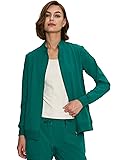 floralhue Scrub Jackets for Women, Zip Front