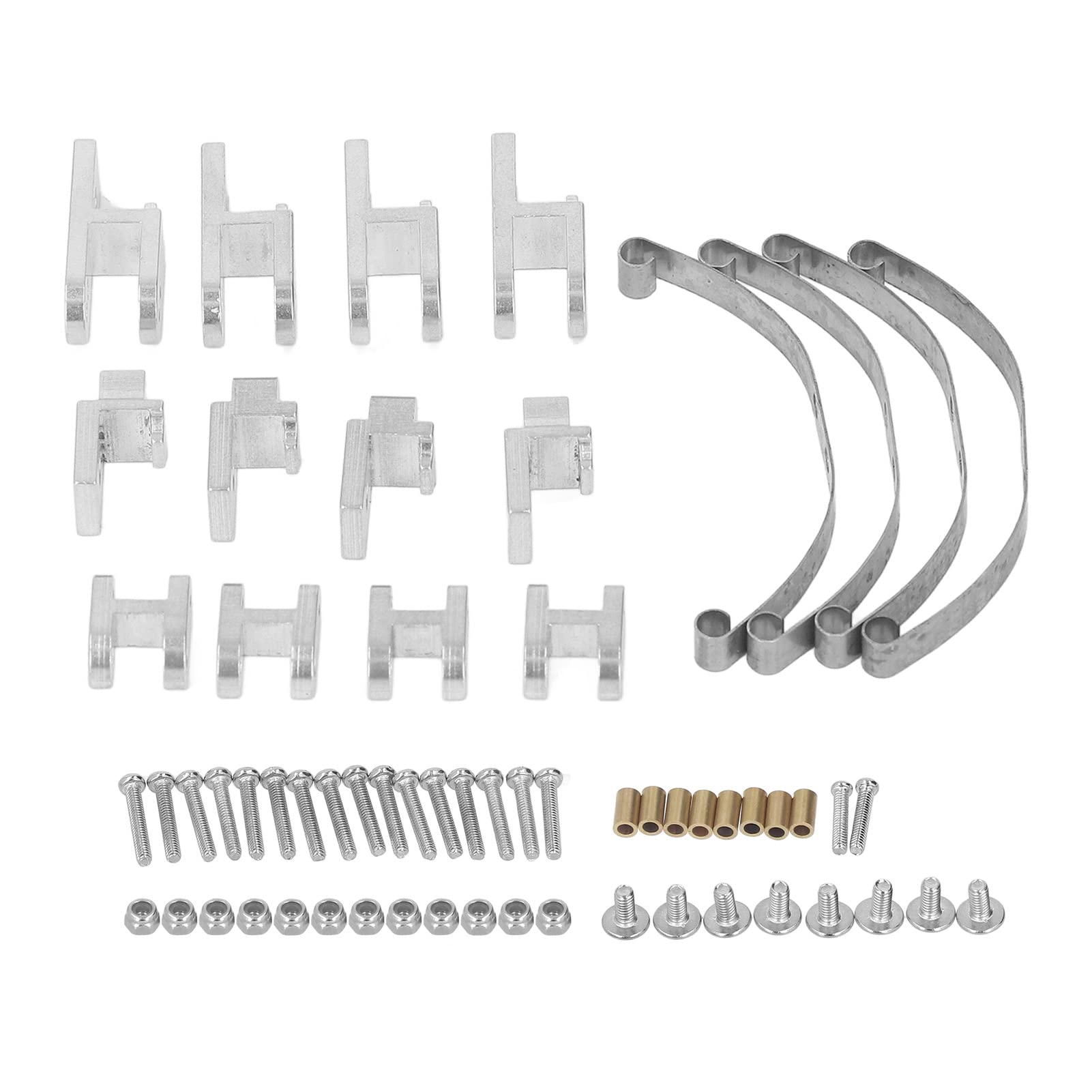 RiToEasysports RC Shock Absorber Accessories Parts,Inlcude Leaf Spring Suspension Bar for WPL B4 24 1/16 RC Car (Silver)