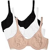 Fruit of the Loom Women's Multi-Pack Unlined Underwire Cotton Bra