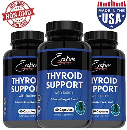 Thyroid Support Formula With Iodine - NON-GMO - Formulated to enhance Energy, Focus & Metabolism - Vitamin B12, Zinc, Magnesium, Selenium, Ashwagandha & more. 'Bring back the ACTIVE YOU'