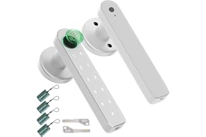 HEIXSMT Fingerprint Door Lock, Biometric Lock with Keypad, Silver, Suitable for Home, Apartment, Office, Bedroom