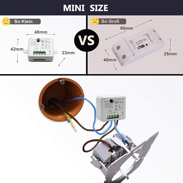 LoraTap Interruptor Wifi Alexa Interruptor Temporizador Rel Inteligente 10A 2500W para Luces Control de Aplicacin Smart Life Control de Voz con Alexa y Google Home Funciona con IFTTT