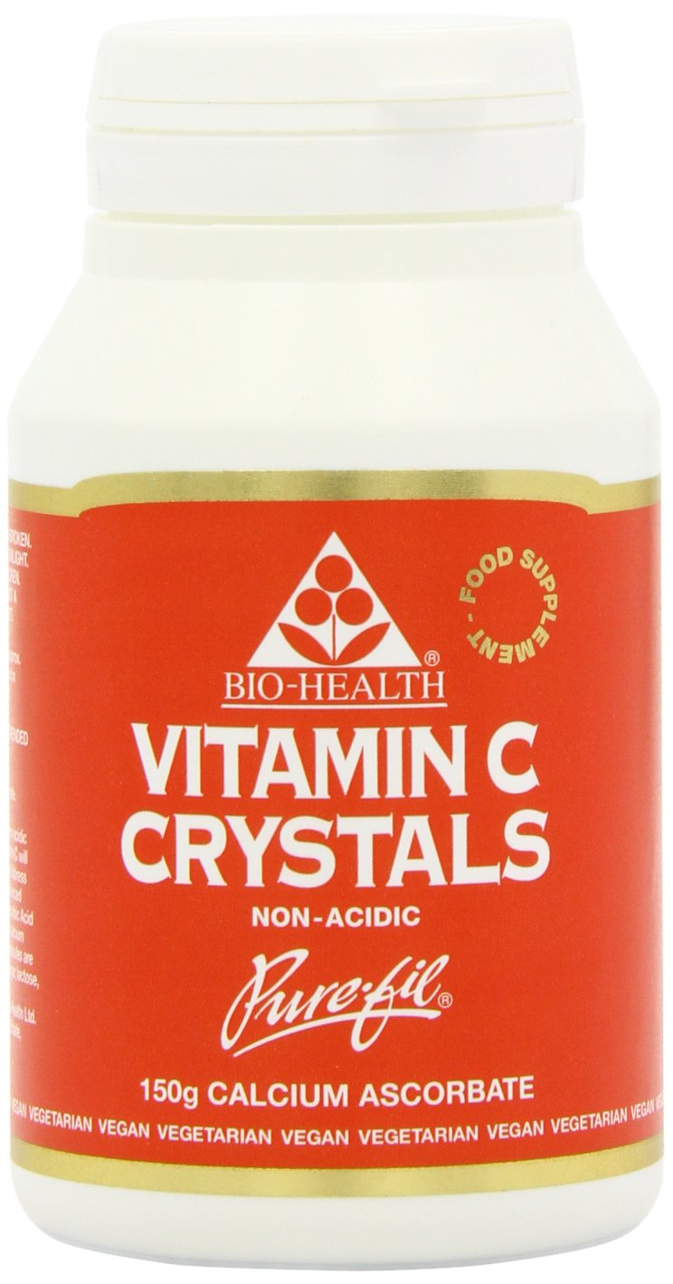 Bio-Health Vitamin C Crystals Calcium Ascorbate Non-Acidic Crystals Water Soluble for Better Absorbtion 150g