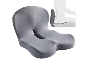 Celinva Orthopedic Cushion Integrated Seat and Back Support Comfort for Prolonged Sitting at Office Home & Car All-Around Bod