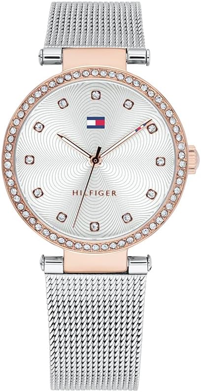 Analog Quarzuhr für Damen mit Silbernes Edelstahl-Mesh-Gliederarmband - 1782506 — Foto 1 von 4