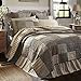 VHC Brands Farmhouse Bedding-Sawyer Mill Quilt, Queen 90x90, Charcoal Grey