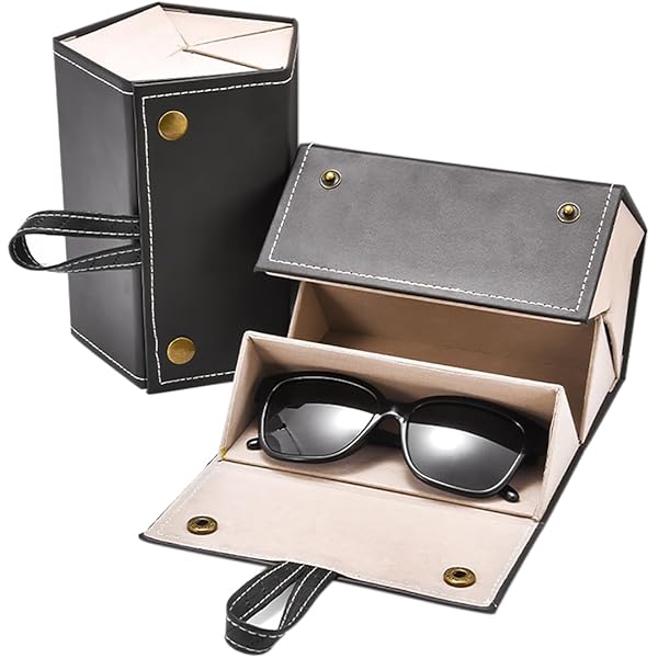 Luxtude Brillenetui Transparent - Organizer Für Bis Zu 5 Sonnenbrillen & Lesebrillen