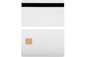 Bodno J2A040 Chip Java Jcop Cards W/Hico 2 Track Mag Stripe Jcop21-36K - 10 Pack White with Black Mag