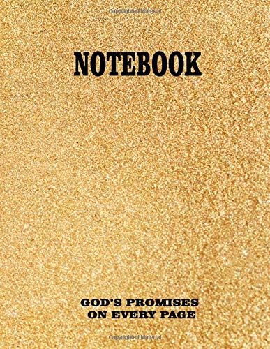 Notebook: Gods promises on every page Unruled/Blank/Plain/Unlined Notebook large writing notebook