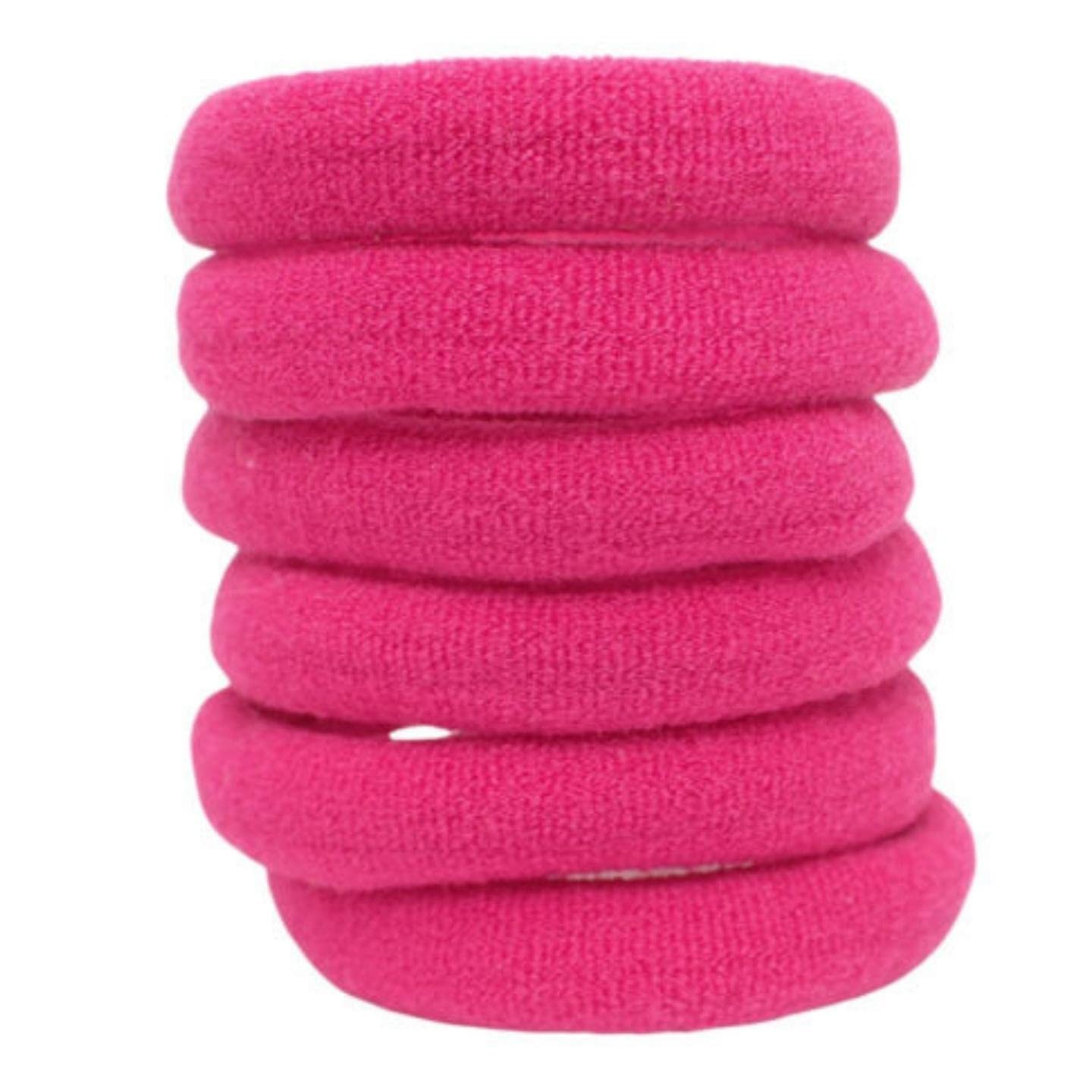 Topkids Accessories Thick Hair Bands for Women and Girls, Hair Bobbles Elastic HairBands Ponytail Holders Hair Ties Hair Elastics Hairbands Women (Fuchsia Pink)