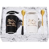 Cabtnca Aunt and Uncle Gift, Best Aunt Uncle Ever Mug, Birthday Christmas Mothers Day Father Day Gifts for Aunties & Uncles from Niece Nephew, 14Oz