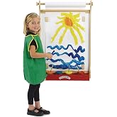 Colorations Wall Easel with Mounts, Magnetic Dry-Erase &amp; Chalkboard | Holds Paper Roll for Artwork, Kids Easel