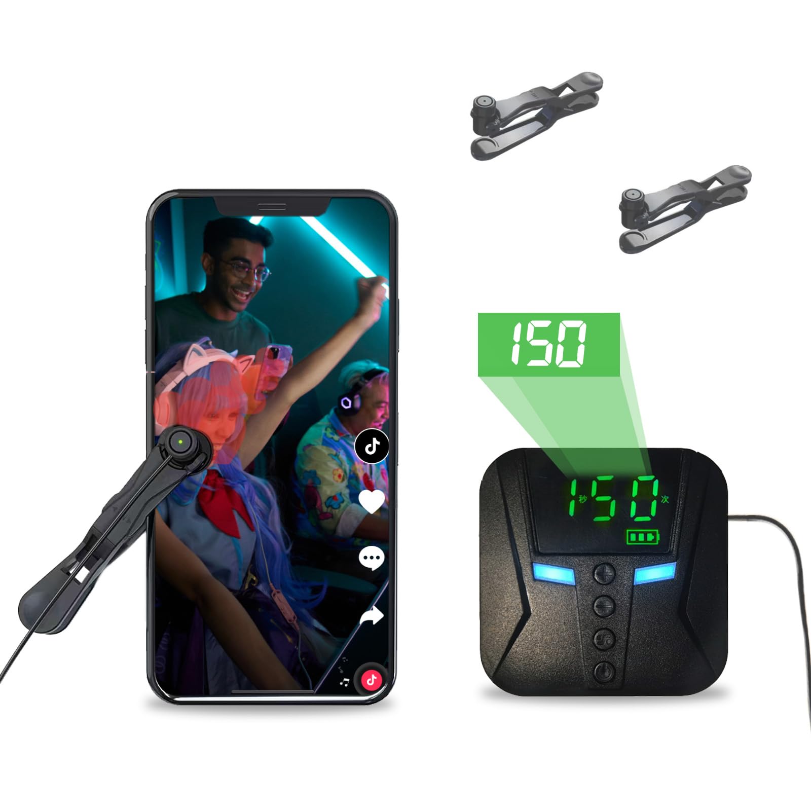 Photo 1 of Automatic Clicker for iPhone iPad, Phone Screen Device Speed Clicker for Android IOS, Simulated Finger Continuous Clicking, Adjustable Auto Physical Tapper, Suitable for Games, Live Broadcasts, Reward Tasks?1 Second Fastest 50 Times?
