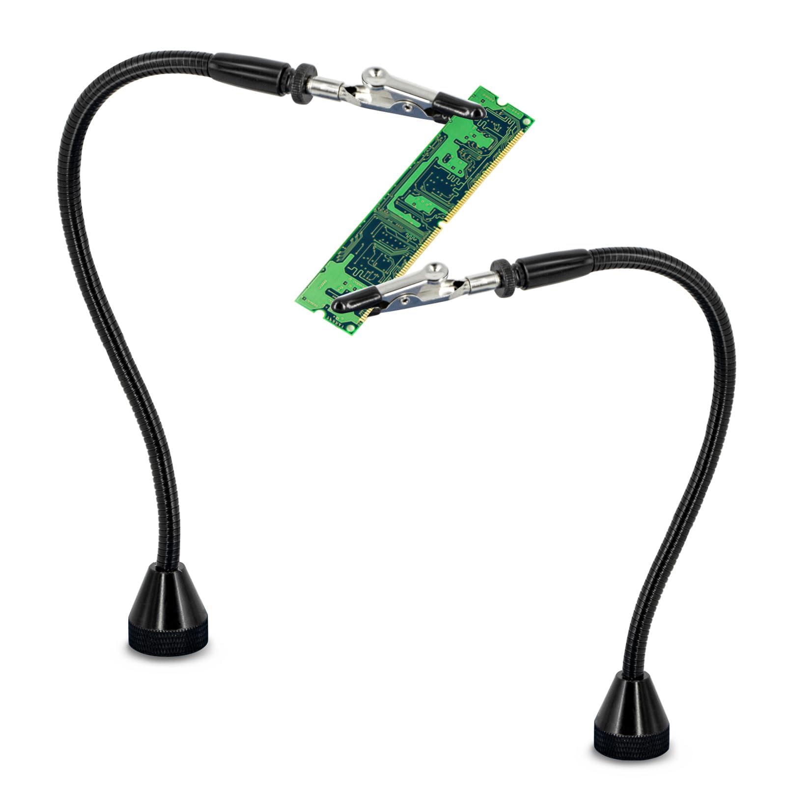 Photo 1 of 2 PACK Magnetic Soldering Helping Hands, Third Hand Tools for Soldering, Wire Holders with Flexible Gooseneck Metal Arms for Hobby Welding Crafts