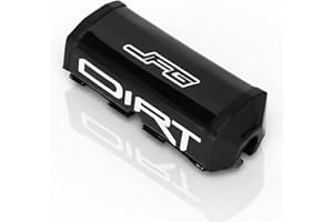 JFG RACING Dirt Bike Handlebar Pad Motorcycle Cross Bar Square Pad for Most Dirt Pit Bike MX ATV Motorcycle Motocross BLACK