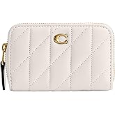 Coach Women's Quilted Pillow Leather Small Zip Around Card Case