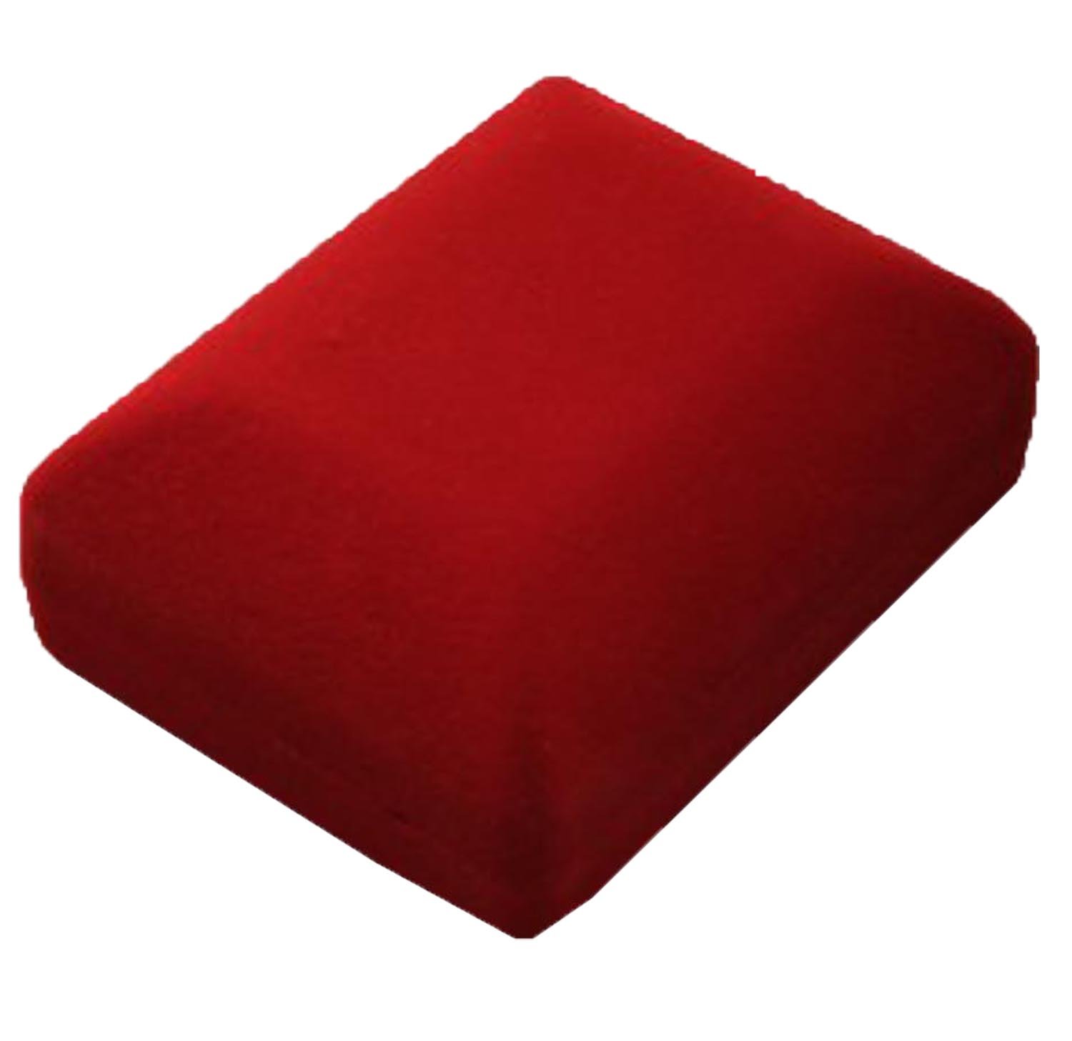 Inca Red Velvet Flock Jewellery Gift Box - Necklace Pendant Earring 7.5cm x 6cm