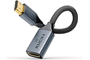 VCELINK 8K 4K HDMI Extender Male to Female 18CM, Short HDMI 2.1 Extension Cable 8K@60Hz 4K@120Hz with 48Gbps High Speed, Comp