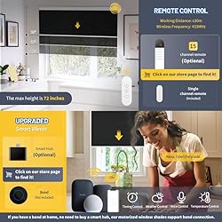 Motorized Smart Blinds With Remote, Grasscloth