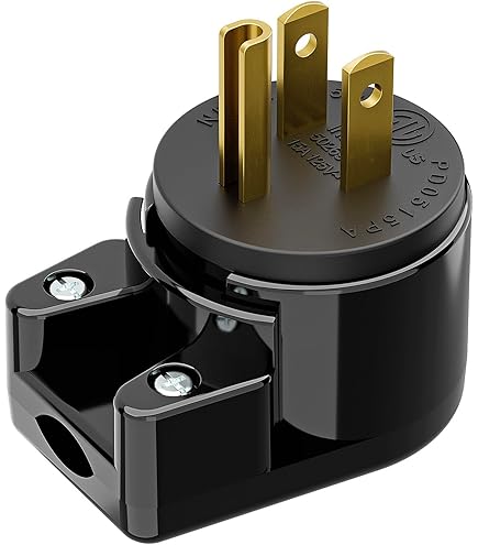 WINXUS NEMA 5-15P Heavy Duty Replacement Plug – 15A 125V ETL Listed 3-Prong Cord End For 12/14/16AWG, Orange