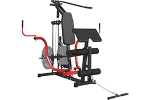 GMWD Home Gym Station, 800lb Capacity Chest Fly Machine, Shoulder Press, PEC Fly, LAT Pulldown, Bicep Curl and Leg Extension 5-in-1 Home Gym