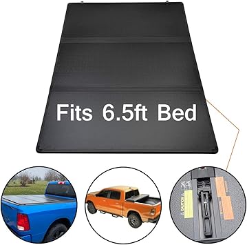 Amazon Com G Plus Lock Solid Hard Tri Fold Tonneau Cover 2004 2015 Replacement For Nissan Titan 6 5 Standard Short Bed Cargo Truck Bed Cover Automotive