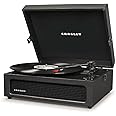 Crosley CR8017A-BK Voyager Vintage Portable Vinyl Record Player Turntable with Bluetooth Receiver and Built-in Speakers, Black
