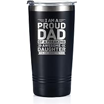 Onebttl Dad Fuel Edelstahl-Tumbler | 590 Ml, Doppelwandig Isoliert | Perfektes Geschenk Für Papa Zu Vatertag & Geburtstag